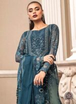 Maria B Couture Embroidered 3 Pcs Unstitched Suit V56 - Image 3