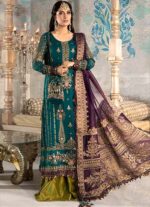 Maria B Embroidered Chiffon 3Pcs Unstitched Suit V65