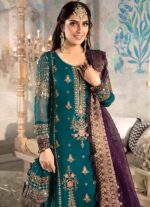 Maria B Embroidered Chiffon 3Pcs Unstitched Suit V65 - Image 3