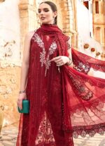 Maria B Embroidered Lawn 3Pcs Unstitched V40 - Image 2