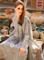 Maria B Lawn Embroidery 3Pcs Unstitched Suit 26 - Image 3