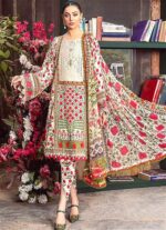 Maria B Lawn Embroidery 3Pcs Unstitched Suit V12