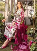 Maria B Lawn Embroidery 3Pcs Unstitched Suit V13 - Image 2