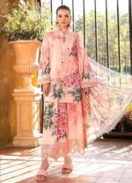 Maria B Lawn Embroidery 3Pcs Unstitched Suit V18