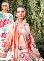Maria B Lawn Embroidery 3Pcs Unstitched Suit V18 - Image 3