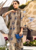 Maria B Lawn Embroidery 3Pcs Unstitched Suit V19 - Image 2