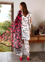 Maria B Swiss Floral 3Pcs Unstitched Suit V65 - Image 2