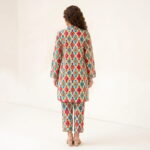 Digital Premium Lawn Ikat Diamond Print Unstitched 2 Piece Suit - Image 3